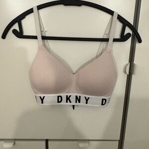 DKNY Light Pink Bralette with Logo Band
